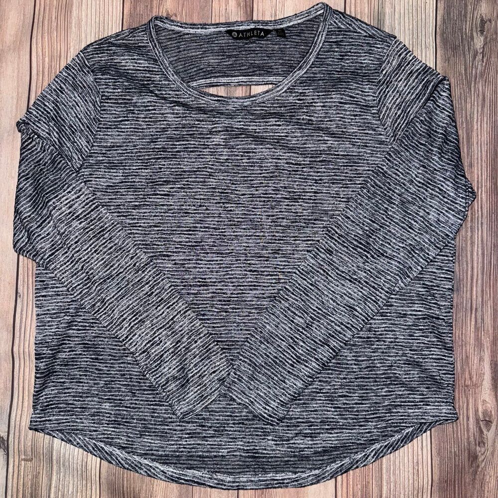 Athleta Medium Long Sleeve Striped Shirt